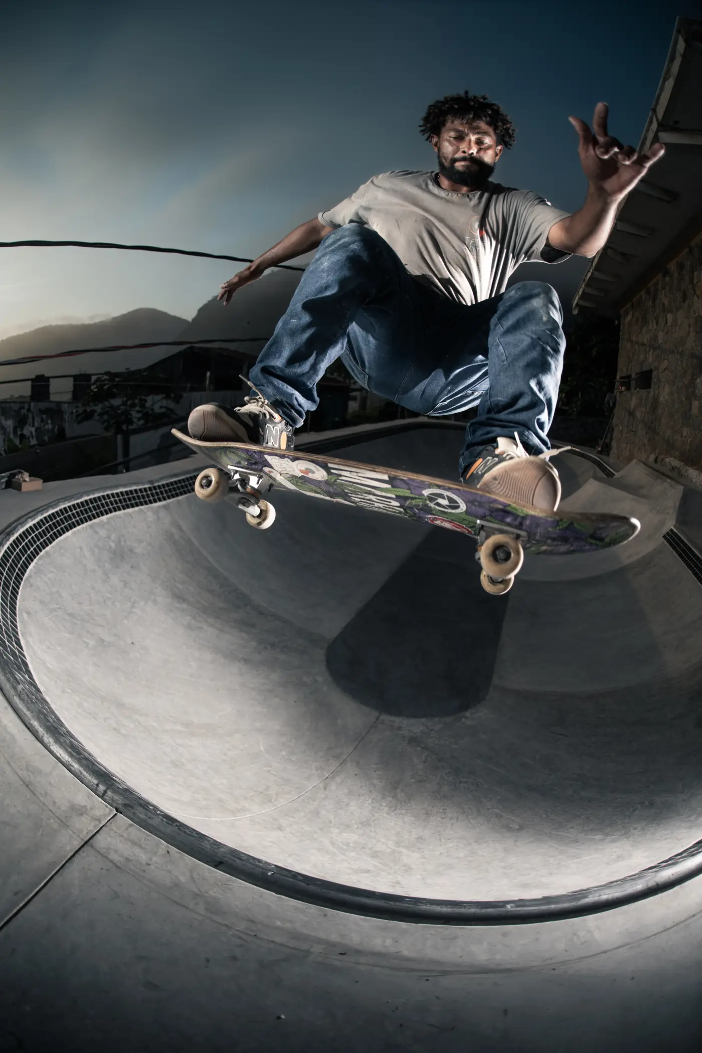 Skatepark em concreto executado pela Tangente Skateparks no Joá